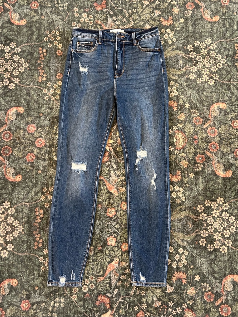 Cello Distressed High Waisted Skinny Jeans
